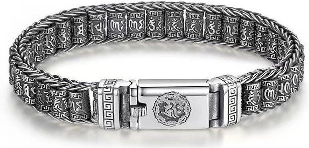 Wucifang Jewelry Armband, 925 Silber, antik silber, Unisex, 22cm - Bild 1