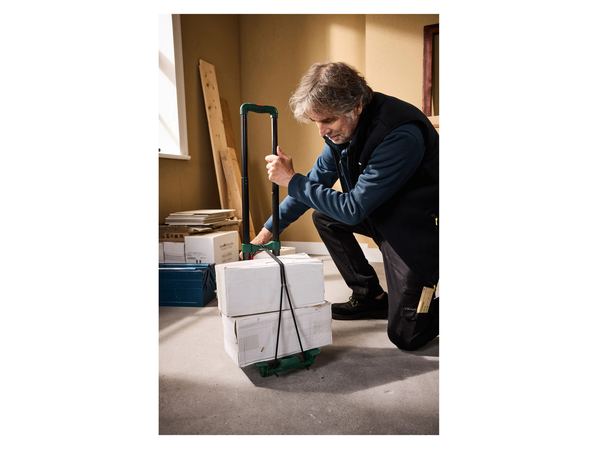 Parkside Transportkarre in Grün mit Kunststoffkomponenten, Höhe: 96,0 cm, Breite: 50,0 cm, Tiefe: 33,5 cm - Bild 4