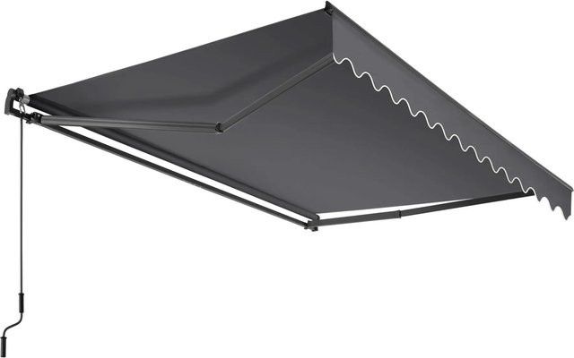 tectake Gelenkarmmarkise Ornella Dunkelgrau B/H: 250 x 200 cm - Bild 2