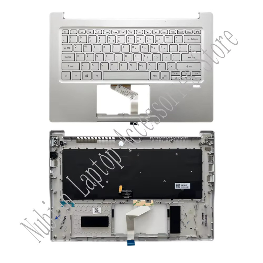 Acer Swift 3 SF314-59 SF314-42-R43G N19C4 Ersatzteil-Set mit Tastatur, Handballenauflage und Gehäusekomponenten in Silber - Bild 2