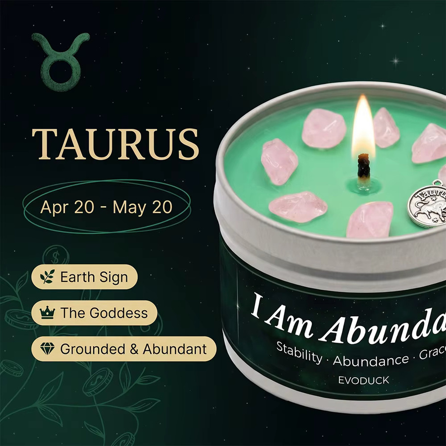 Aurus Zodiac Duftkerze Botanische Vanille in Metalldose 85 g - Bild 2