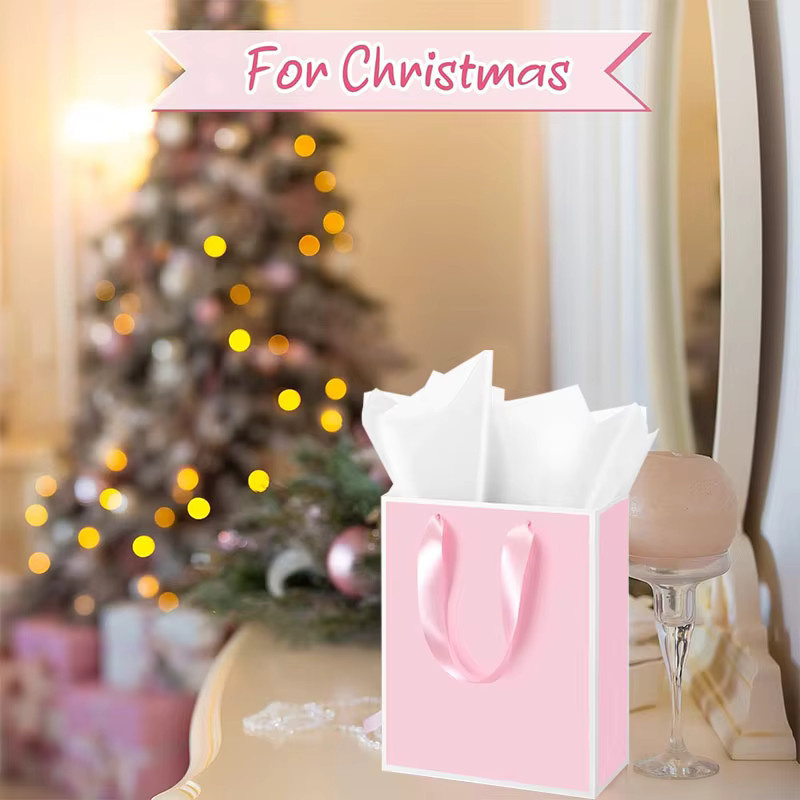 Geschenktüten mit Griffen aus Goldfolie für Geburtstag, Weihnachten, Hochzeit oder Babyparty, Set in Gold, Pink und Multicolour - Bild 2