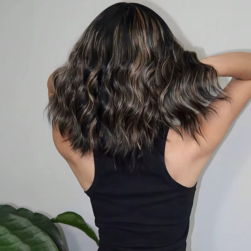 EASIHAIR Bob Perücke, synthetisch, gewellt, kurz, mit Pony, Damen - Bild 2