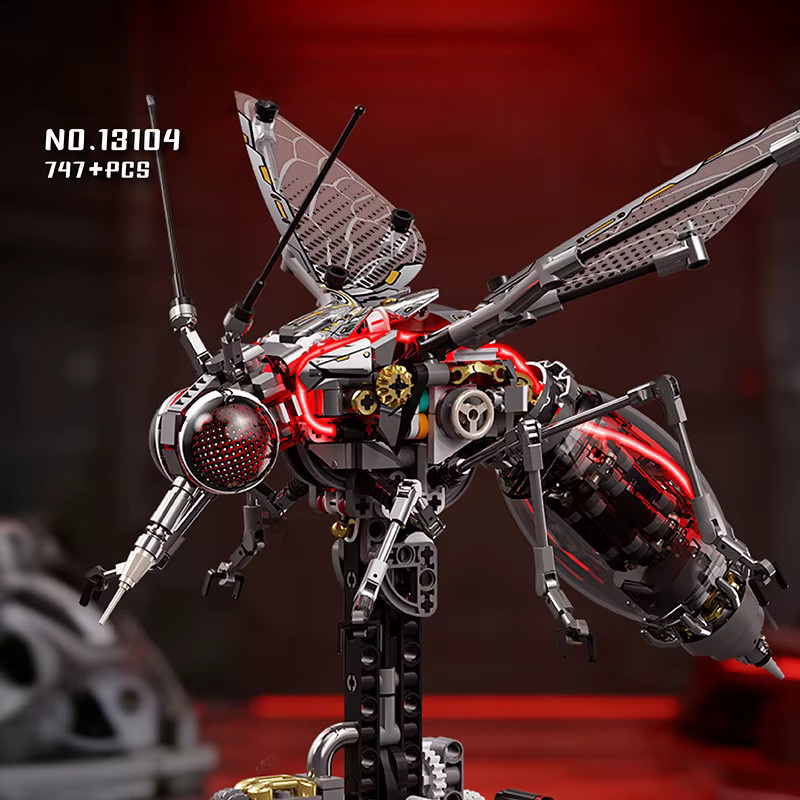 HUATEC Cyberpunk-Insekten-Bausteine, mechanisches Mücken-Bausteinset, mit Licht, ab 14 Jahren - Bild 3