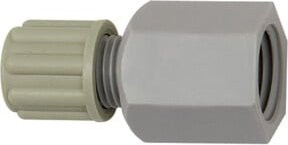Riegler Gerade Aufschraubverschraubung G 1/2 für Schlauch 4/6 mm aus Kunststoff in Grau - Bild 1