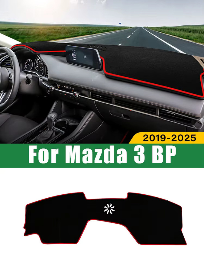 YaLumei Dashboard Sonnenschutz Abdeckung für Mazda 3 BP Axela, Schwarz, Anti-Rutsch Matte - Bild 4