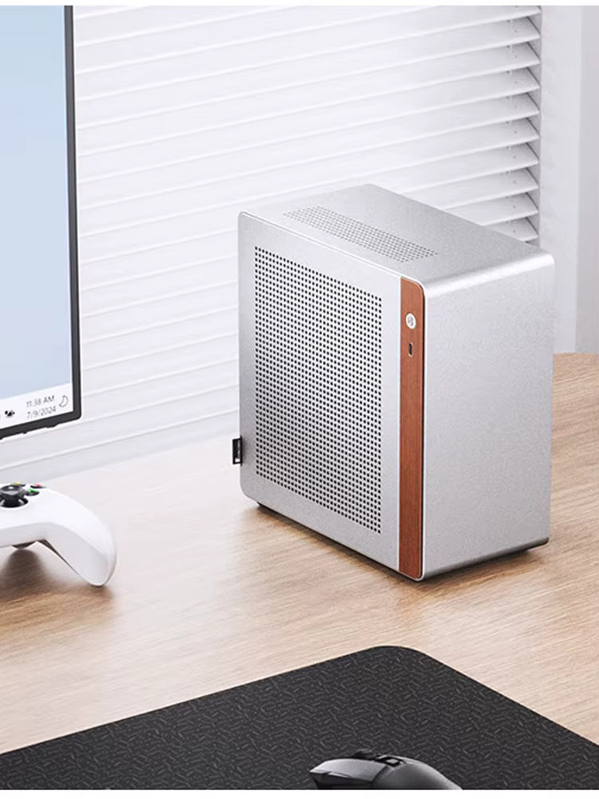 Jonsbo NV10 ITX Mini-Tower PC-Gehäuse aus Aluminium in Silber - Bild 2