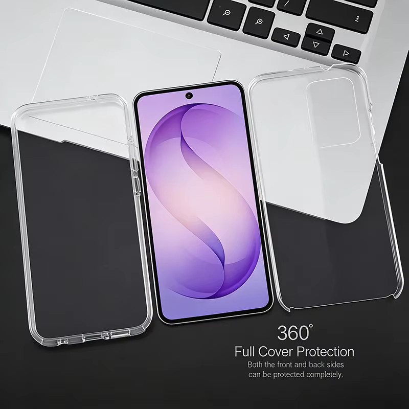 Transparente 360° Schutzhülle aus PC und TPU für Samsung Galaxy S26 S25 S24 S23 S22 S21 S20 Ultra S10 S9 S8+ - Bild 2