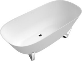 Freistehende Badewanne Villeroy & Boch Antheus aus Mineralguss in Stone White, oval, B/T: 175 x 80 cm - Bild 1