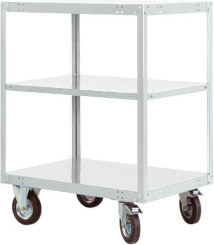 Manuflex TRANSOMOBIL TP4083.7035 Etagenwagen aus Stahl in Lichtgrau (RAL 7035) B: 120 cm, T: 129,5 cm, H: 80 cm - Bild 1