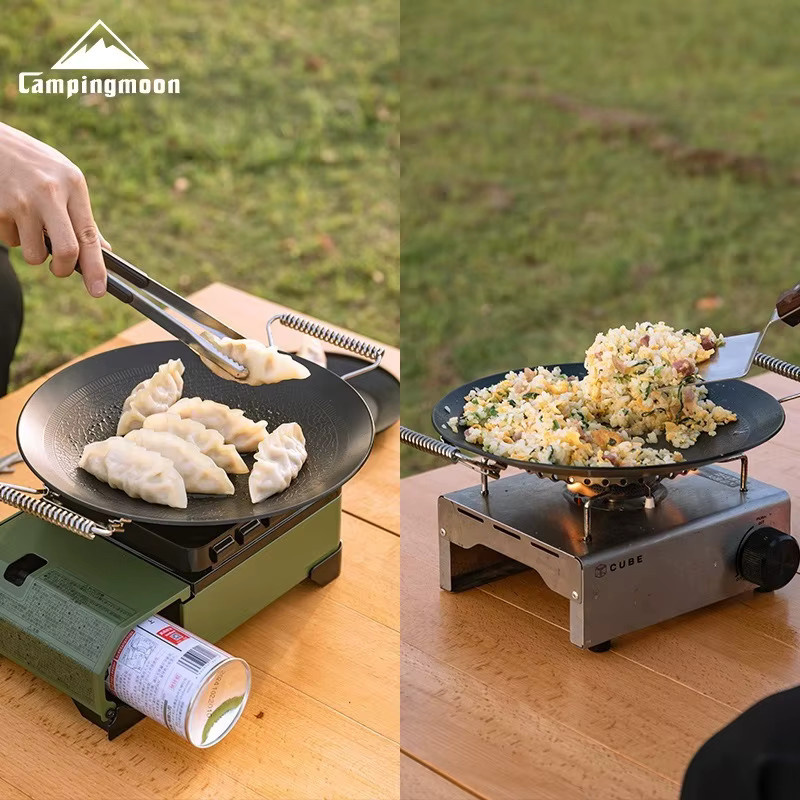 CAMPINGMOON GRW-27F Faltbare Grillplatte aus Stahl, dreischichtig und antihaftbeschichtet, Schwarz, B/T/H: 34,0 x 26,5 x 26,5 cm - Bild 4