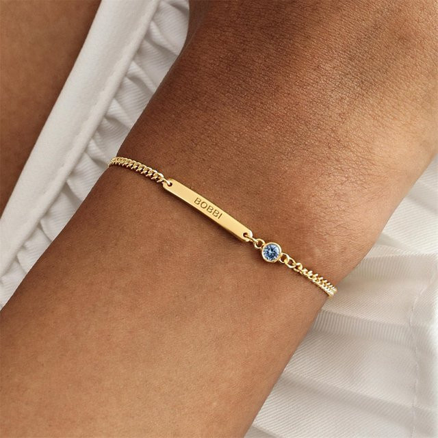 HCyes Armband, Edelstahl, Gold, Unisex, Vintage - Bild 1