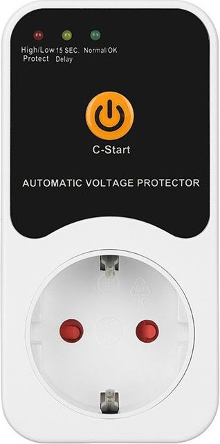 Oudun Automatischer Spannungsschutzstecker AC 220V Einstellbar 16A Überspannungsschutz EU-Steckerbuchse in Weiß - Bild 1