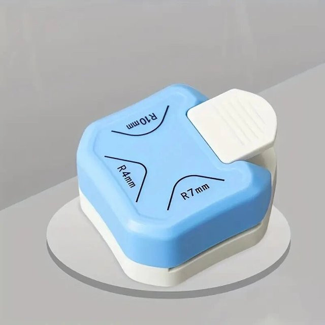 Drei-in-eins Corner Rounder: Eckabrunder, Eckenpräger und Eckenstanzer in Blau für DIY-Projekte, Fotokarten und Visitenkarten - Bild 1