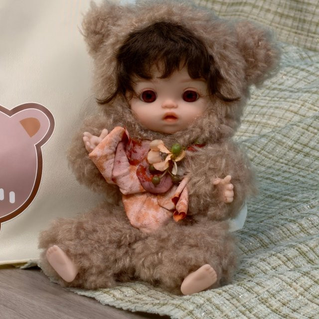 Cloveray Babypuppe Braunbärpuppe, Vinylpuppe, Braun - Bild 1