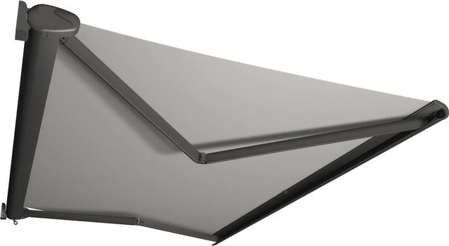 Kassettenmarkise Perform von Markisen Spettmann mit Handkurbel, Gestell Anthrazit und Polyacryl-Tuch Hellgrau, B: 300 cm, Ausladung: 250 cm - Bild 1
