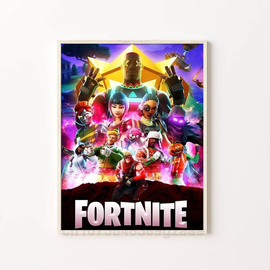 Selbstklebendes und wasserfestes Fortnite Poster in Multicolour für deine Wanddekoration - Bild 6