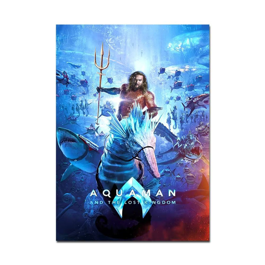 Aquaman und das verlorene Königreich Wandaufkleber Vintage Dekorationsposter in Blau - Bild 7