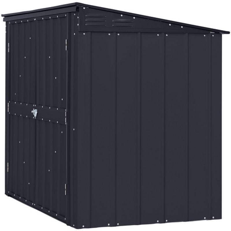 Globel Mülltonnenschrank Easy 5x3 aus Stahl in Anthrazit und Grau, B/T/H: 174 x 101 x 131 cm - Bild 6