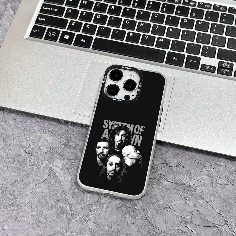 Vintage Band S-System iPhone Schutzhülle mit Laser IMD Design in Silber für iPhone 17 16 15 14 13 12 11 Air Pro Max Plus - Bild 3