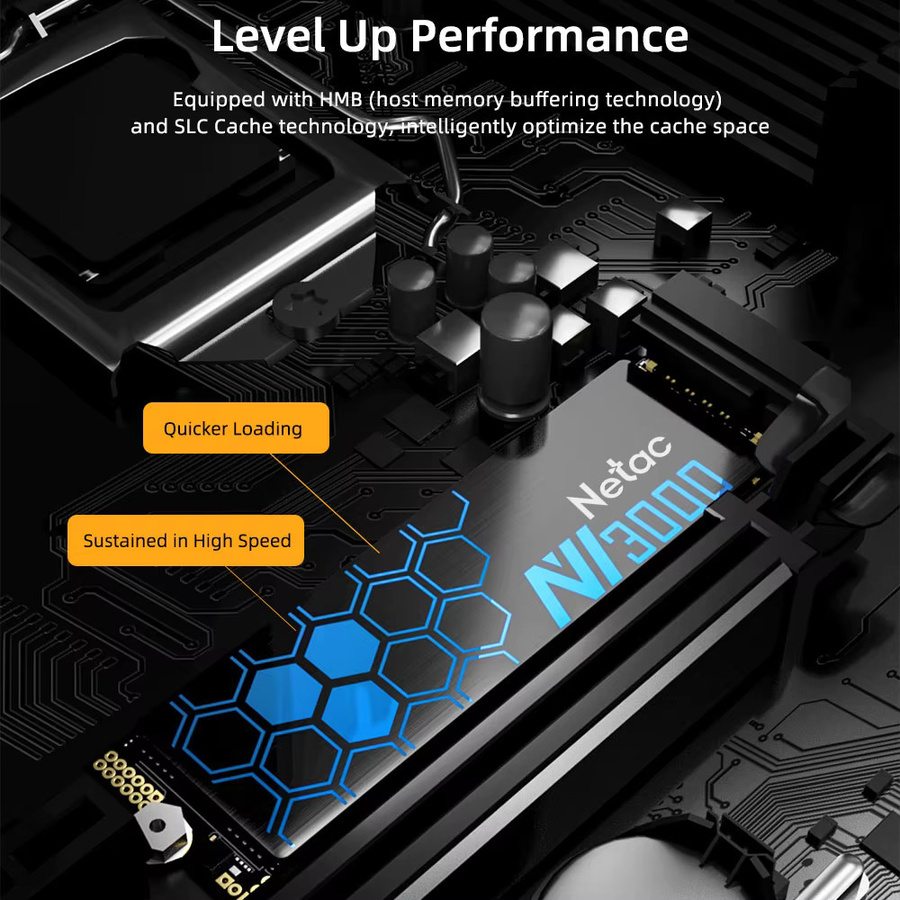 Netac NVMe M.2 SSD Interne Solid-State-Festplatte 2280 PCIE 3.0 Schwarz - Bild 3