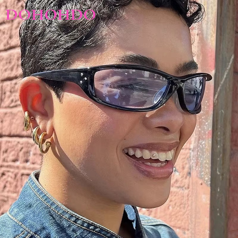 DOHOHDO Sonnenbrille, Unisex, Vollrand, rechteckig, Kunststoff, schwarz - Bild 1