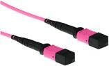 ACT Multimode OM4 Glasfaser-Patchkabel mit MTP-Buchsen, 10 m Länge, 50/125 µm, Polarity B, Farbe: Pink/Lila - Bild 1