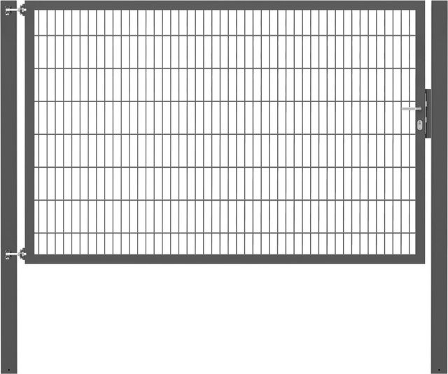 Einzeltor Flexo Plus in Anthrazit mit Pfosten, B: 250 cm, H: 160 cm, Pfosten: 100 x 100 cm - Bild 1