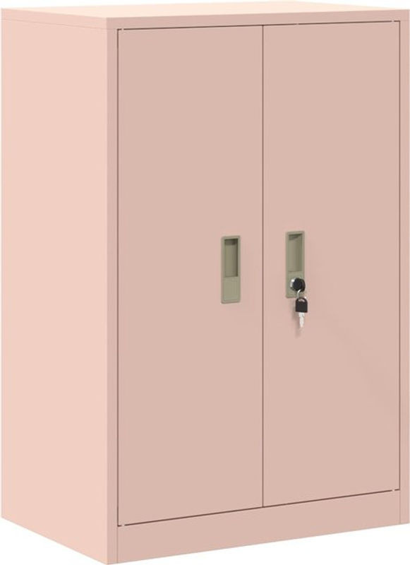 vidaXL Aufbewahrungsschrank aus Stahl in Rosa im Industrial Design mit Drehtüren, B/T/H: 60 x 40 x 90 cm - Bild 1