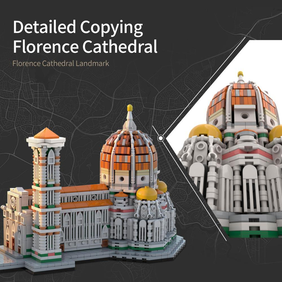 Gobricks MOC Kathedrale von Florenz, Bausteine, ab 14 Jahre - Bild 3