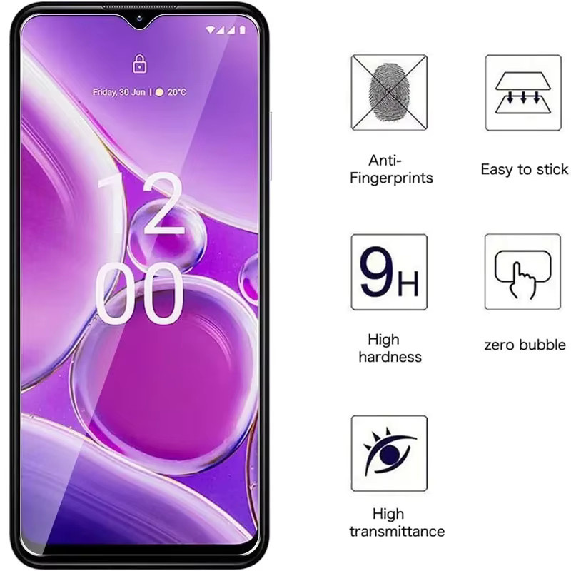 2 Stück gehärtetes Glas Schutzfolie für Nokia G10 G20 G30 G50 G60 G11 G21 G22 C21 Plus X10 X20 X30 C10 C20 C30 in Transparent - Bild 2