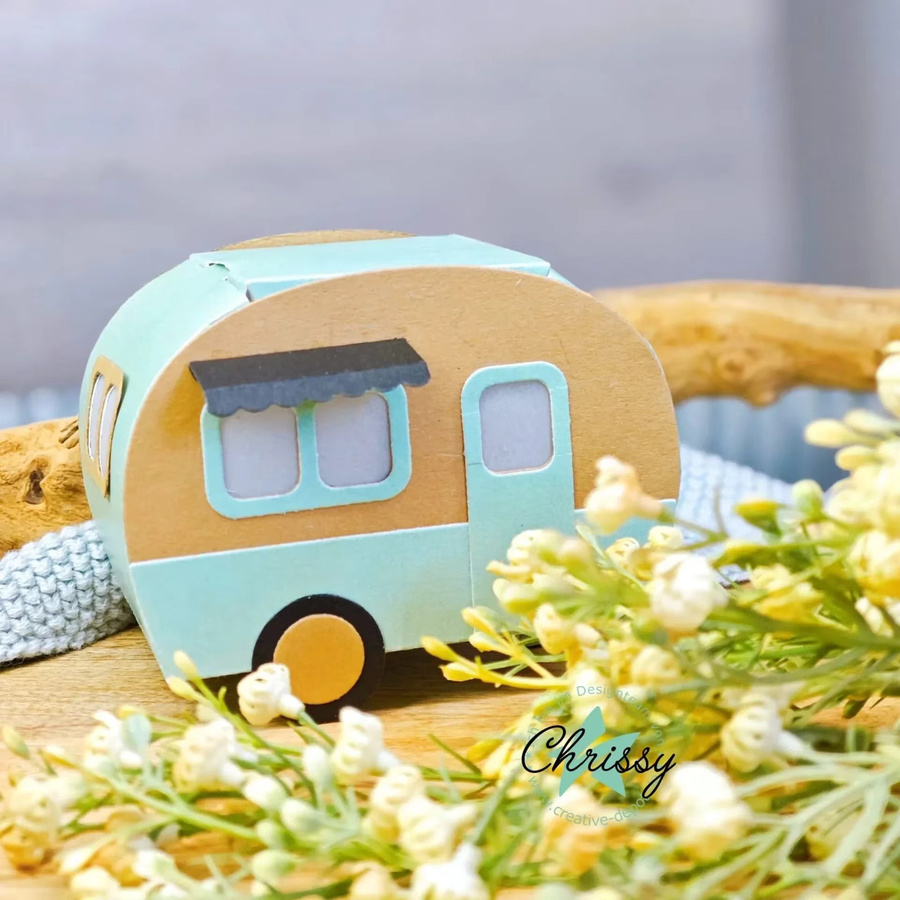 Kleiner Camper Metall-Stanzformen für Scrapbook-Dekoration und DIY-Grußkarten - Bild 2
