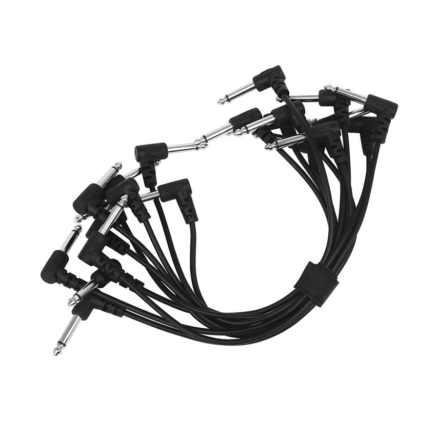 IRIN 10er Set Gitarrenpedalkabel Universal Audiokabel für E-Gitarre und Effektpedale, Schwarz - Bild 2