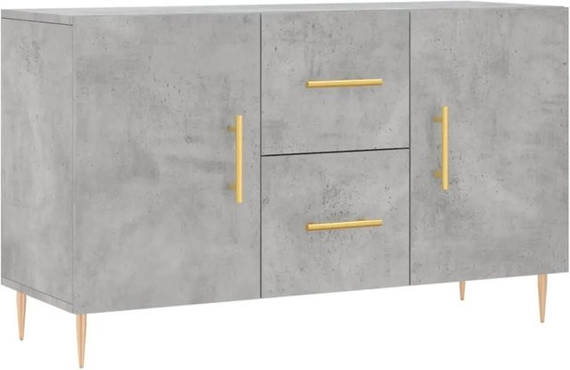 vidaXL Sideboard Modern in Betongrau mit mattem Finish, B/T/H: 100 x 36 x 60 cm - Bild 1