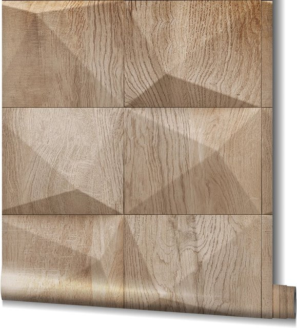 Marburg Vliestapete GZSZ 3D Holzoptik in Beige, FSC-zertifiziert, B: 0,53 m x L: 10,05 m - Bild 1