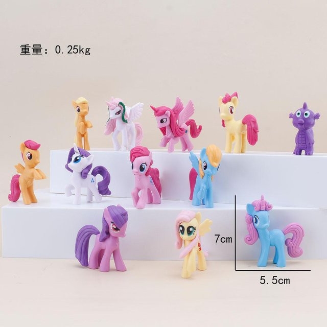 Einhorn Kleines Pferd Figur Spielzeug, 12-teiliges Set, Tiere, Ponys, Puppen - Bild 1