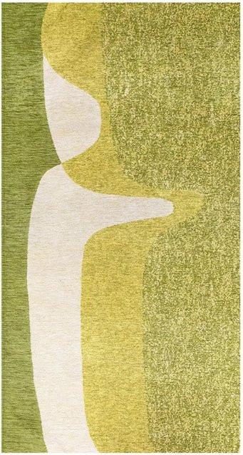 Lola&Moi Teppich Grass Grün im Vintage-Design mit geometrischem Muster, B/T: 80 x 150 cm - Bild 1