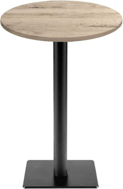 RestooTab Stehtisch Milan T rund, Eiche Natur, Höhe: 110 cm, Durchmesser: 60 cm - Bild 1
