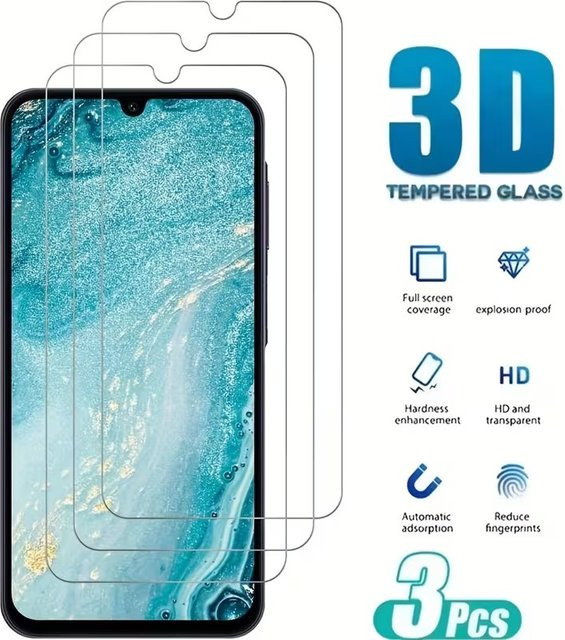 3er-Set Transparentes Gehärtetes Glas als Displayschutz für Realme 12 11 10 9 8 7 6 Pro Lite 12X 11X 10T 9i 4G 8i 8s 5G 7i 6i 6s 10s - Bild 1