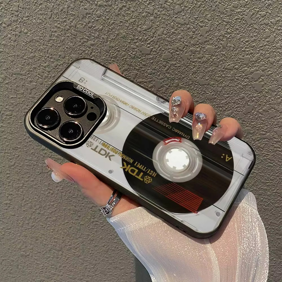 Etmakit Handyhülle im Vintage-Kassettenband-Design für iPhone 17 Air 16 15 14 13 12 11 Pro Max Plus Mini SE Retro-Stil Anti-Fall Schutzhülle - Bild 4