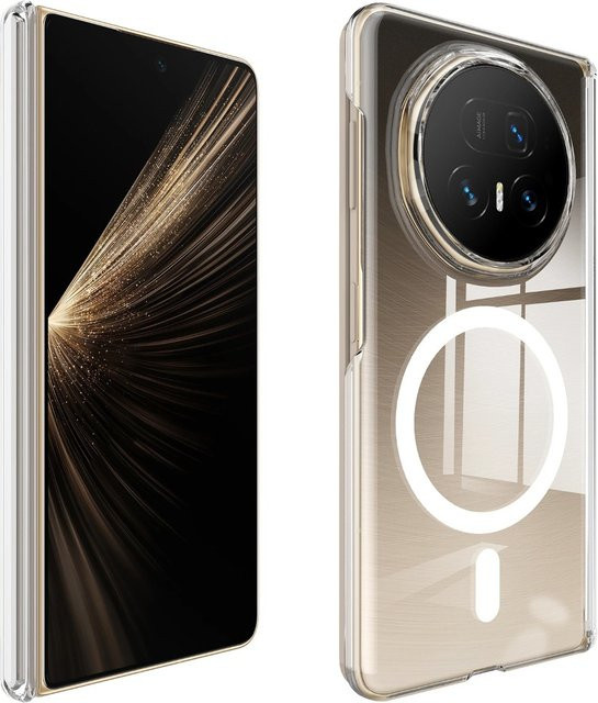 Transparente magnetische ultradünne Handyhülle für Honor Magic V5 V3 Vs3 mit Wireless Charging und Anti-Drop Schutz, Weiß - Bild 1