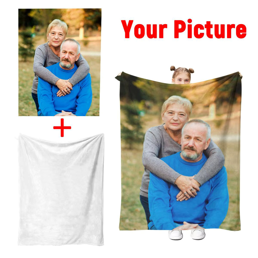 Personalisierte Kuscheldecke mit HD-Druck in Weiß für Erwachsene von SRH - Bild 2