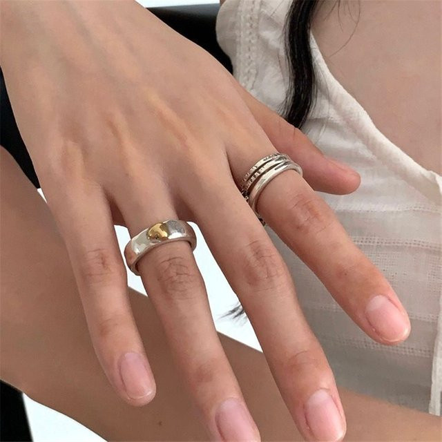 imixlot Ring Edelstahl, golden, Herz, Damen, Vintage - Bild 1