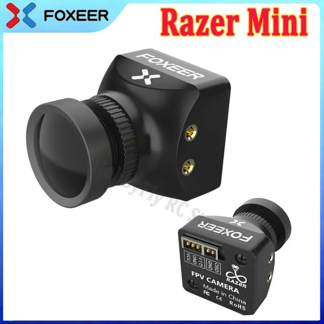 Foxeer Razer Mini HD FPV Kamera 5MP 1200TVL in Schwarz, 22 x 22 mm, Ultra Niedrige Latenz für Renndrohnen - Bild 1