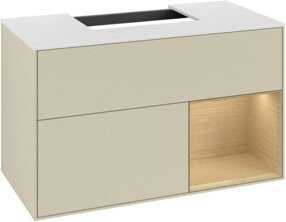 V&B Waschtischunterschrank Finion 100 in Grau lackiert, B/T/H: 100 x 50,1 x 50,1 cm - Bild 1