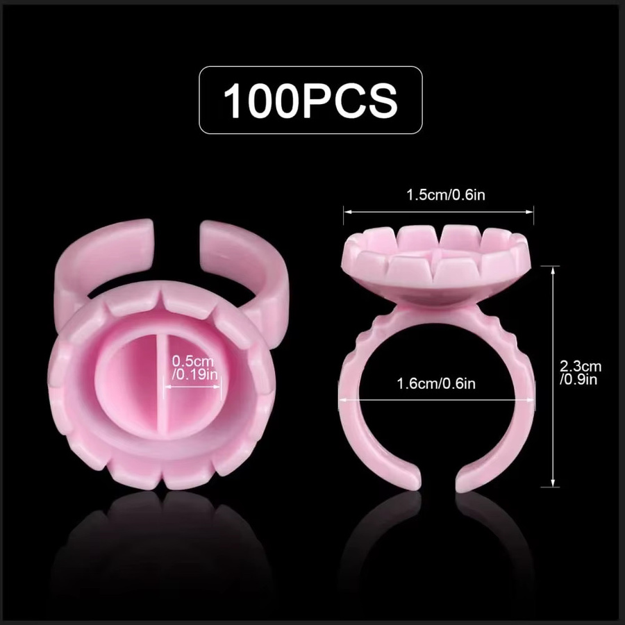 PANLWJ Kleber Ring Tassen für Wimpernverlängerungen, 100 Stück - Bild 4