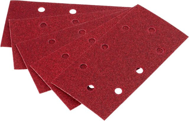 LUX-TOOLS Schleifstreifen für Holz und Metall, Körnung K60, Farbe Rot, Breite: 9,3 cm, Länge: 19,0 cm - Bild 1