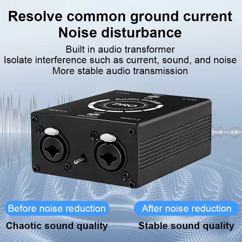 TITAK XLR Audio Isolator zur Geräuschunterdrückung für Mixer und Mikrofone in Schwarz - Bild 2
