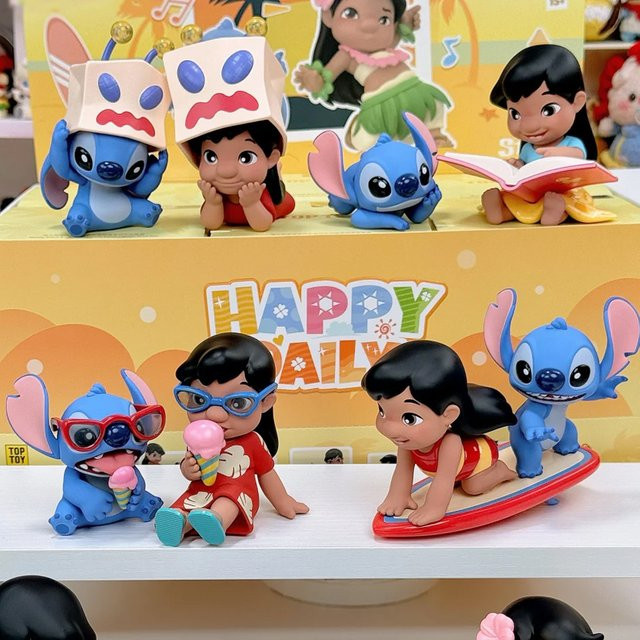 Disney Stitch Happy Daily Series Blind Box, Puppe, Überraschungs-Desktop-Ornament - Bild 1