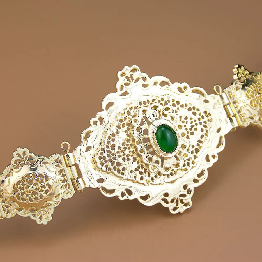 Sunspicems Taillenkette, Gold Farbe, Jade Stein, Damen - Bild 2